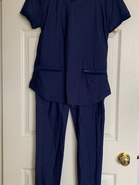 Cherokee Form Navy Scrub Top and Pants